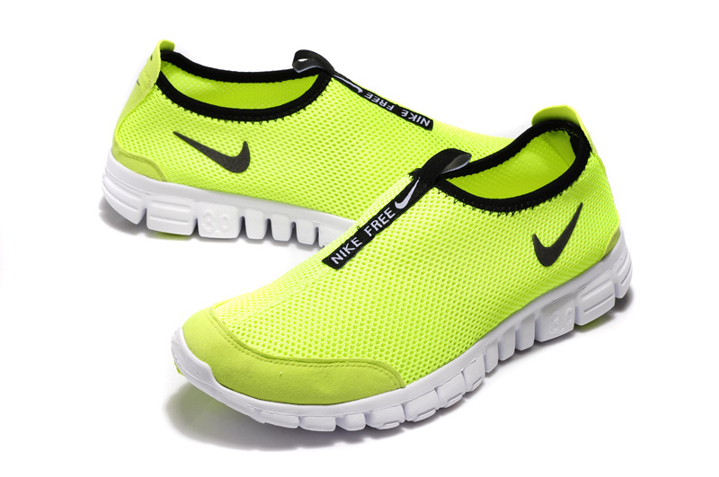 nike 3.0 chaussures de course de femmes libres nouveau noir jaune (2)